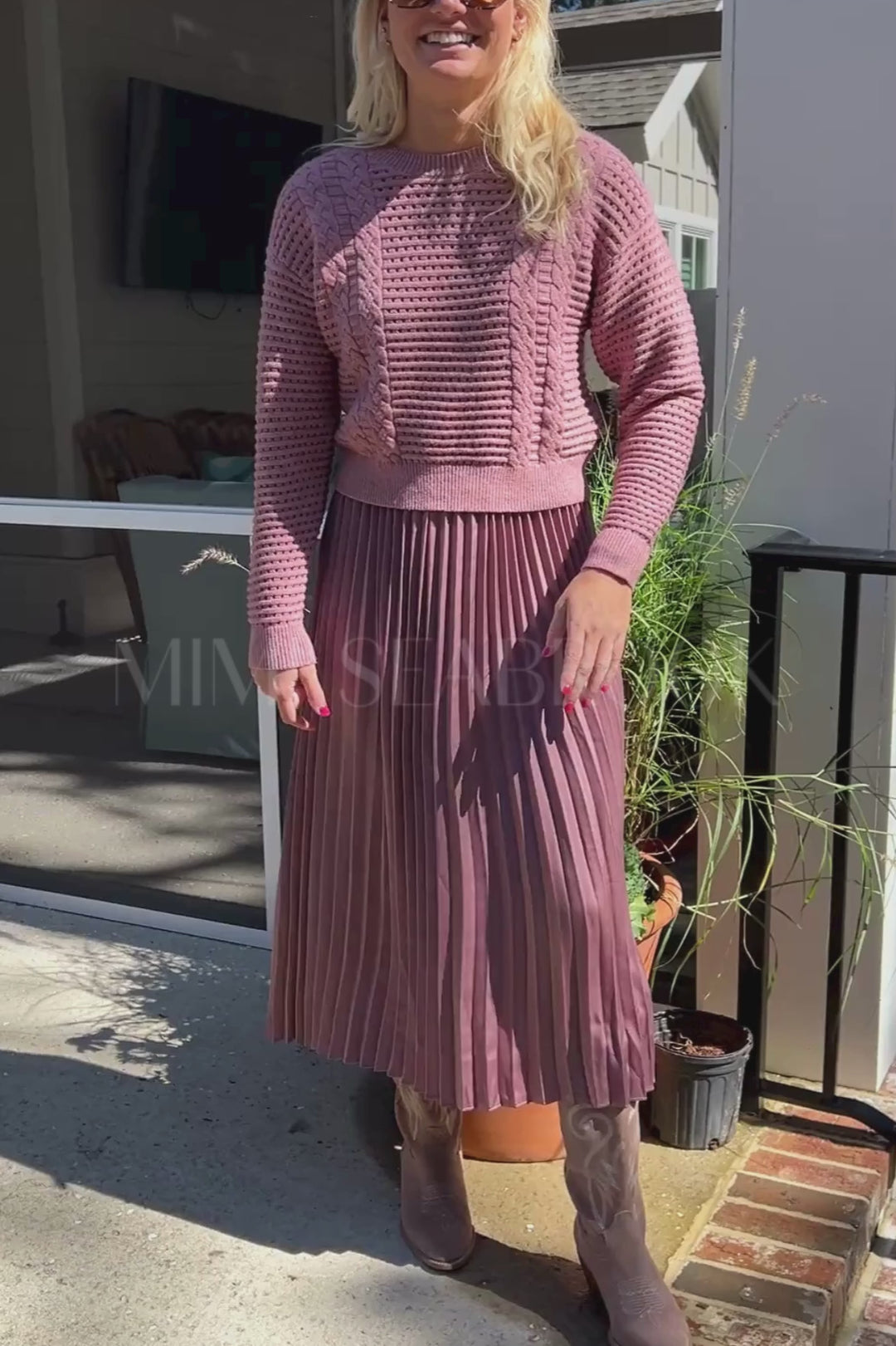 Elian dress, ash rose