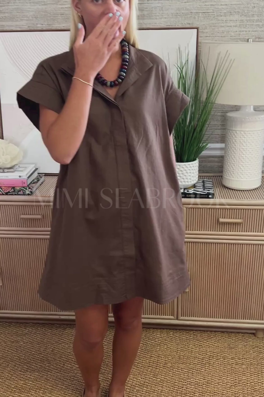 Eaton dress, brown