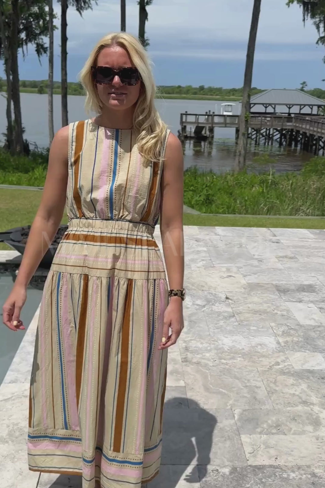 Whitby dress, tan