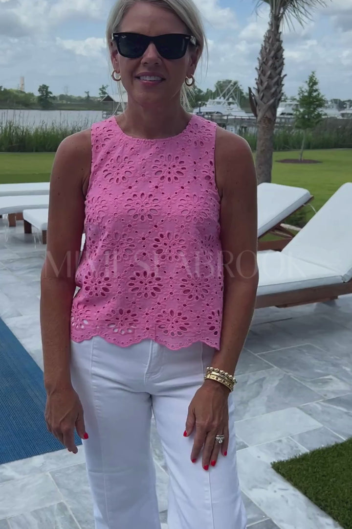 Landry top, hot pink