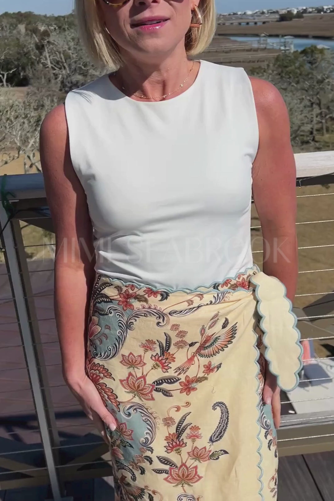 Boho Beauty Butter Midi Skirt by Farm Rio