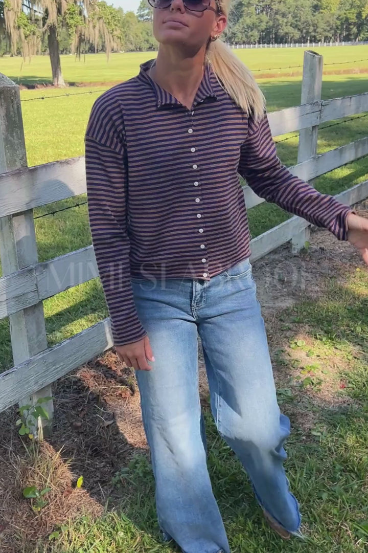 Winnie sweater, brown/navy