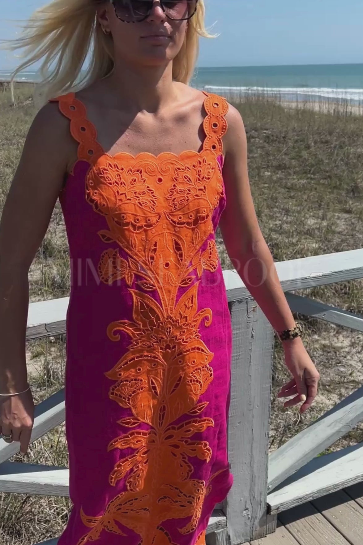 Cutwork Sleeveless Midi Dress by Farm Rio – Mimi Seabrook