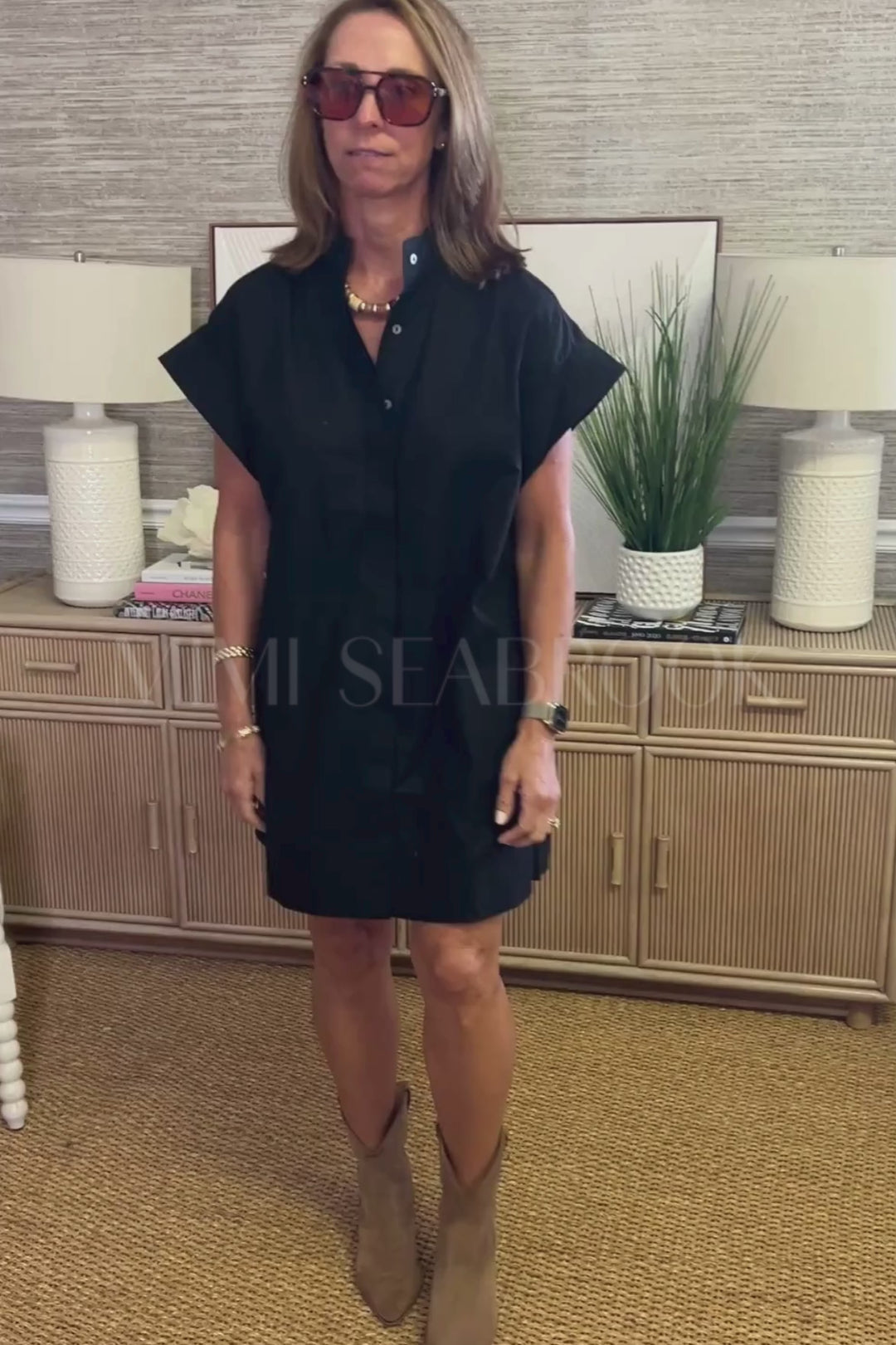 Eaton dress, black