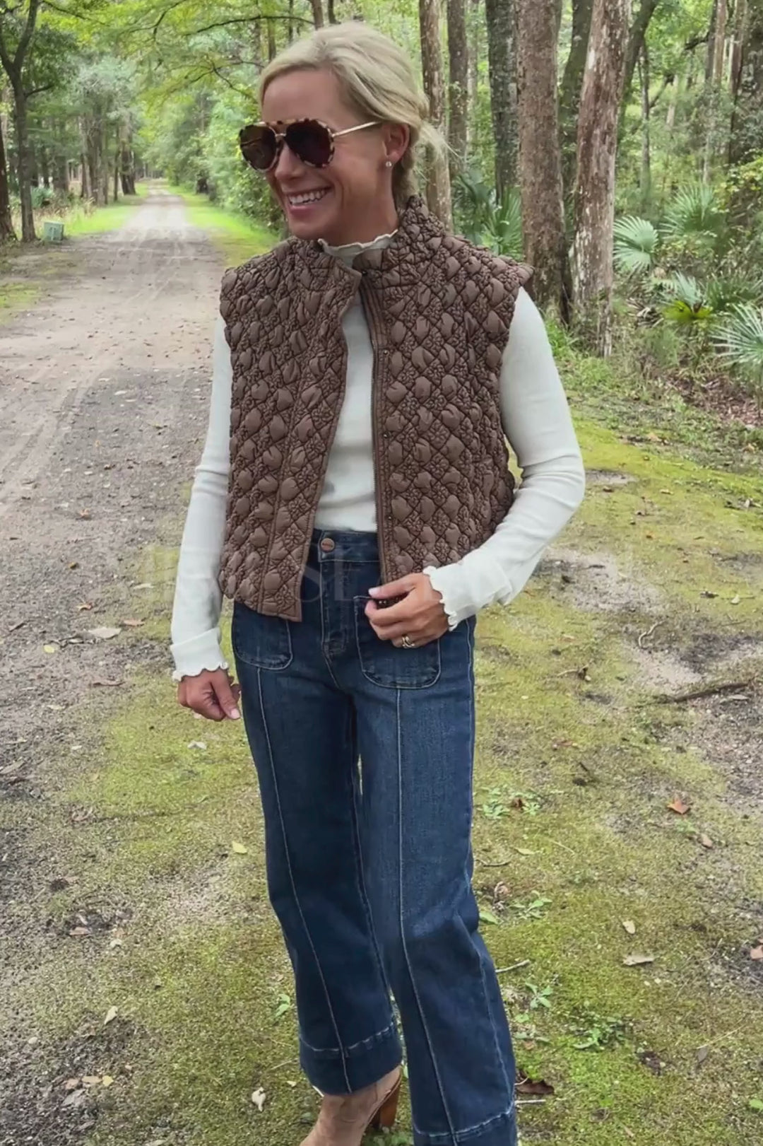 Pre-order Emery vest, mocha ships Oct 15