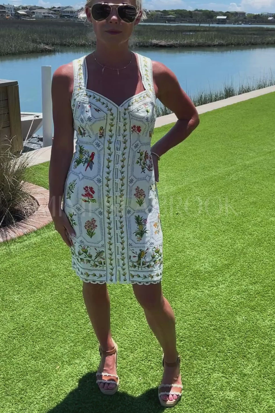 Tropical Porcelain Mini Dress by Farm Rio