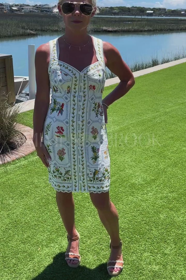 Tropical Porcelain Mini Dress by Farm Rio