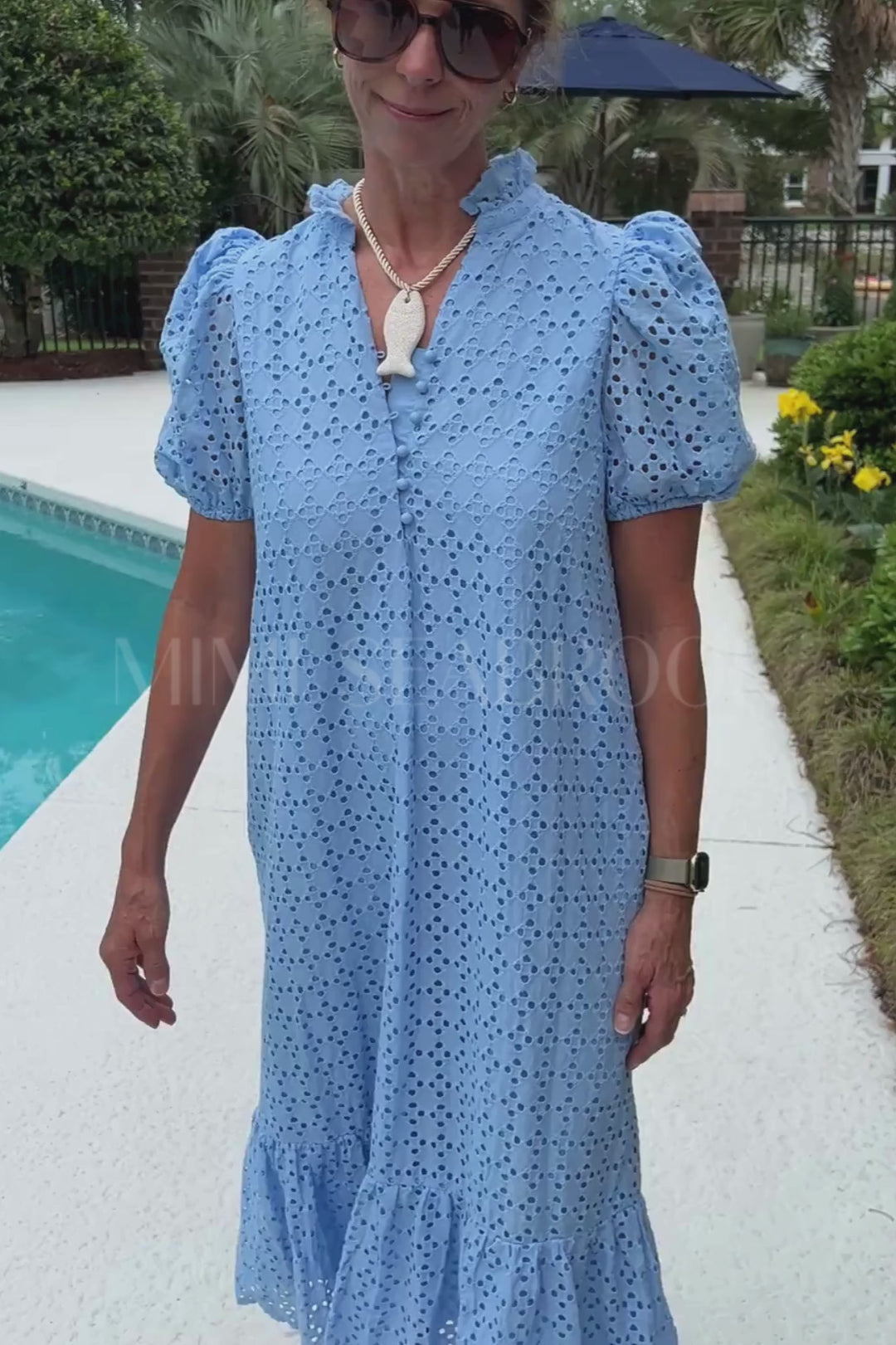 Parish dress, blue