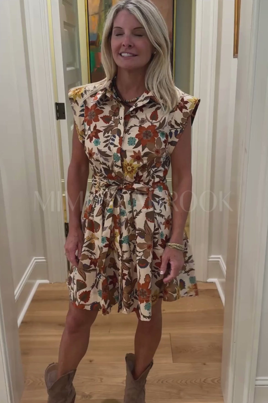 Astera dress, tan