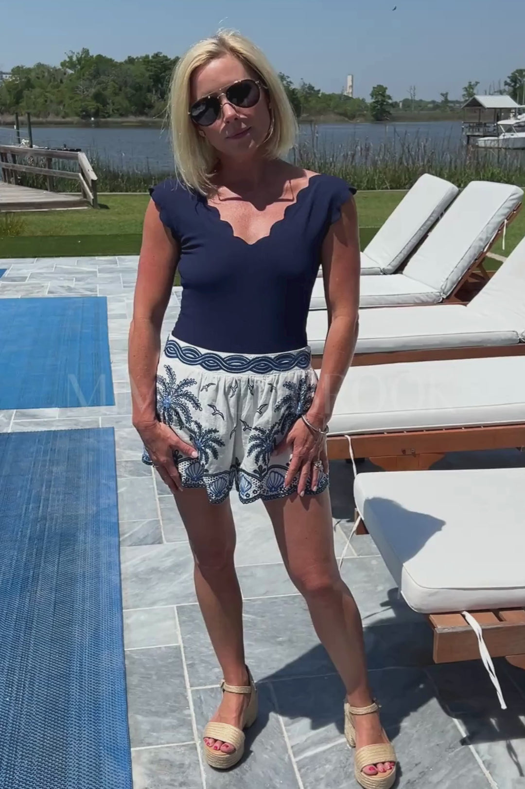 PLACED PRINT SHORTS by FARM RIO