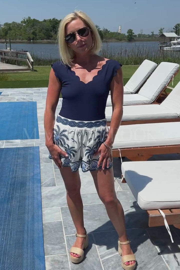 PLACED PRINT SHORTS by FARM RIO