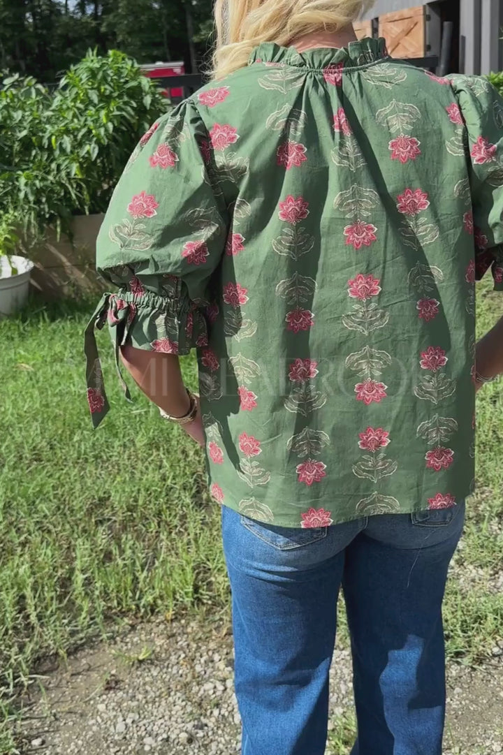 Dulcie top, olive