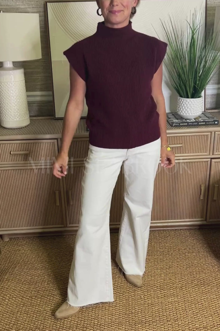 Leslie sweater, burgundy