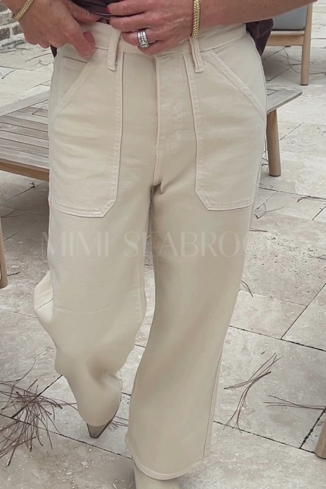 Angela jeans, almond