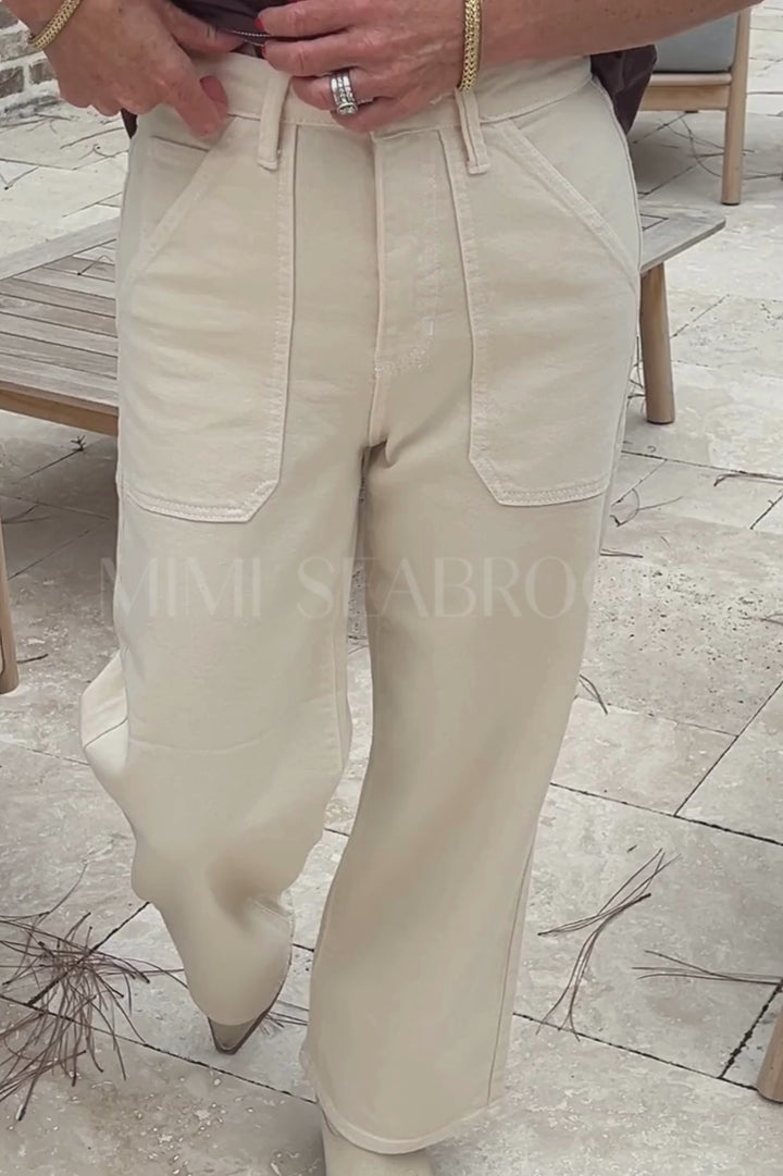 Angela jeans, almond