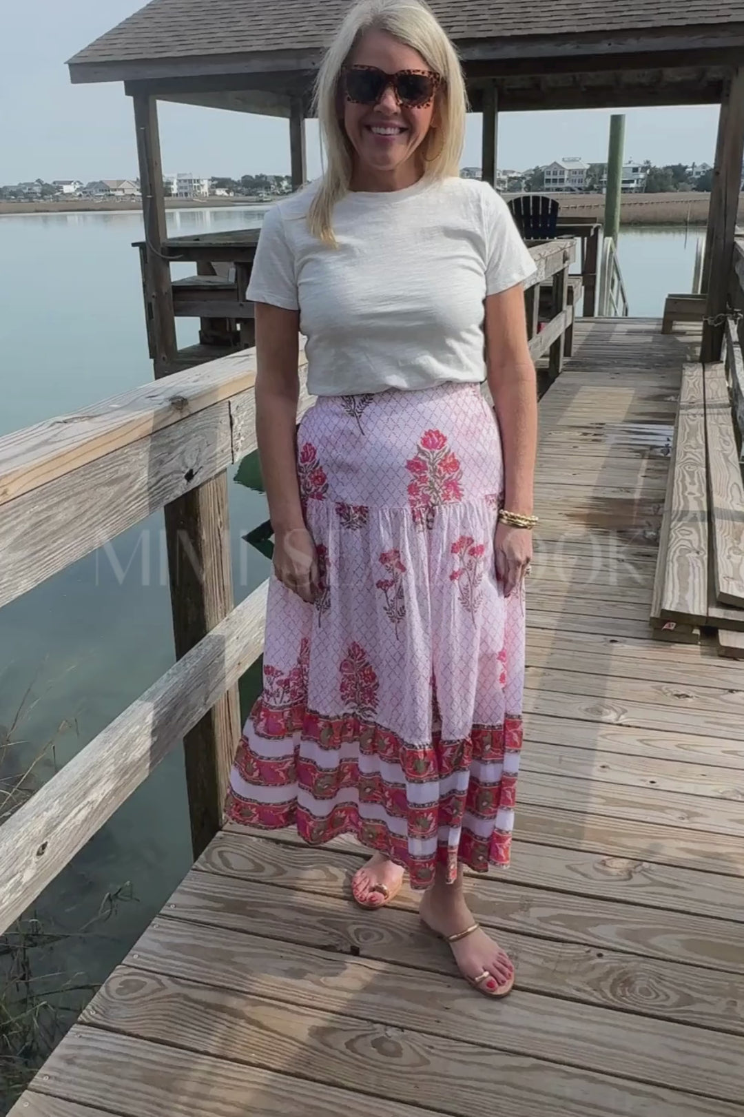 Murphy skirt, orange multi