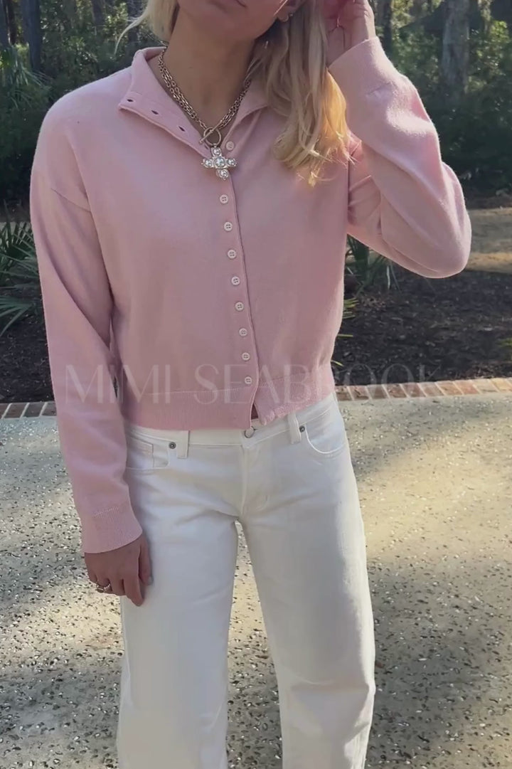 Colegrove cardigan sweater, pink