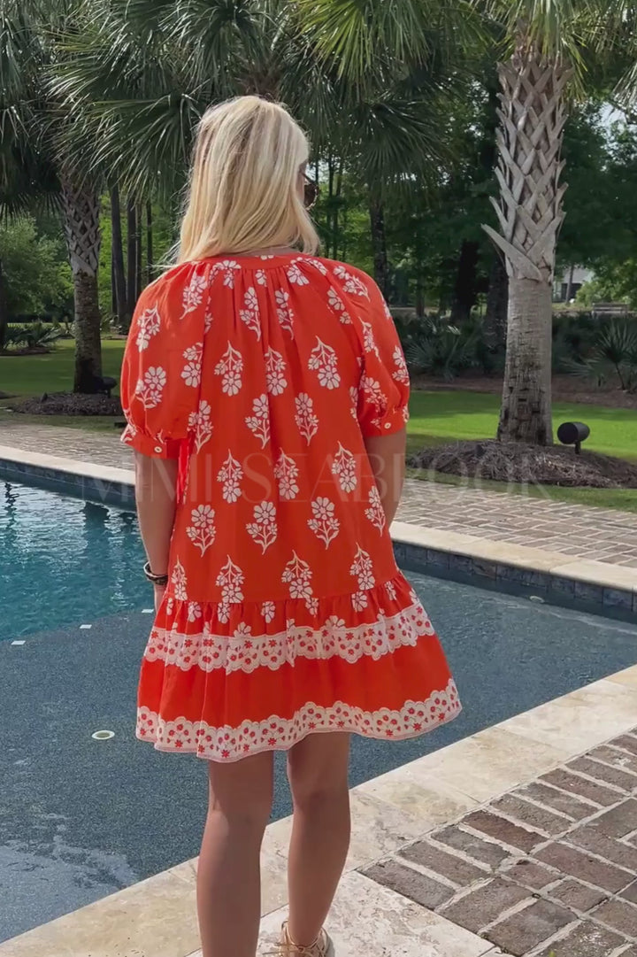 Tansy dress, orange