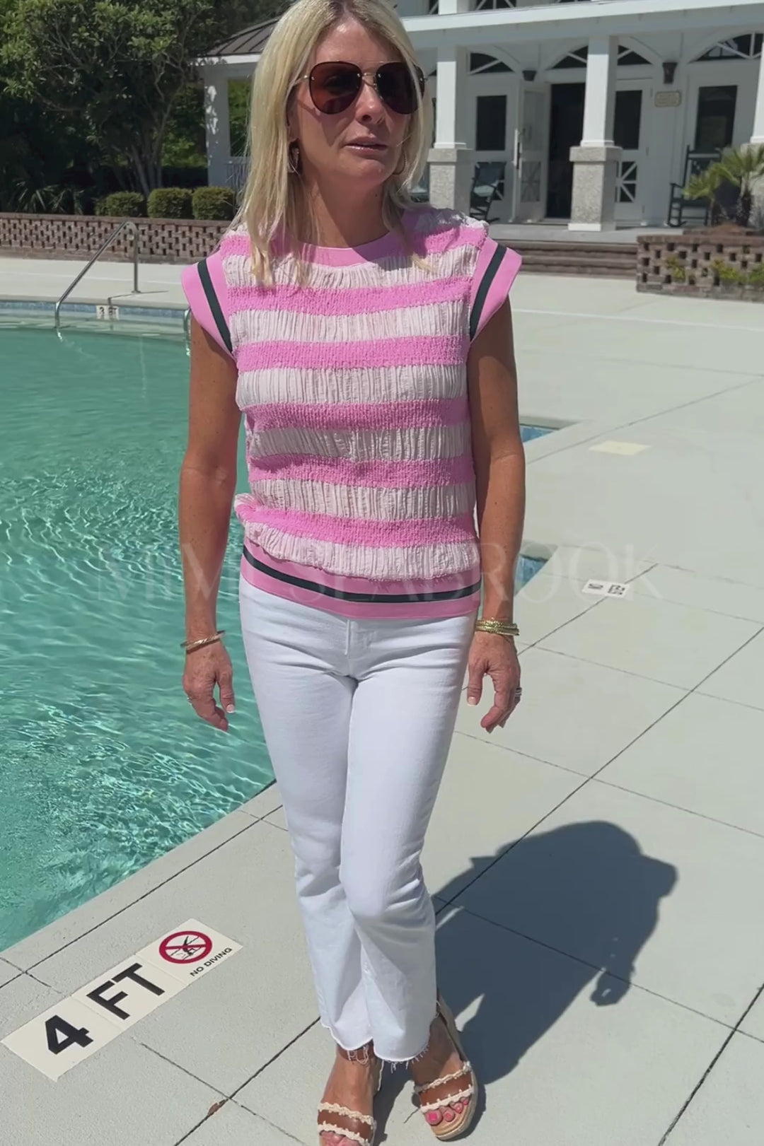Shiver top, pink