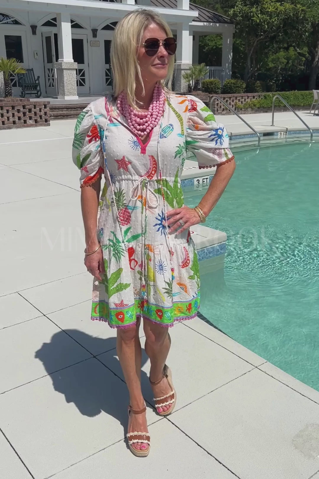Bridgitte dress, tropical print