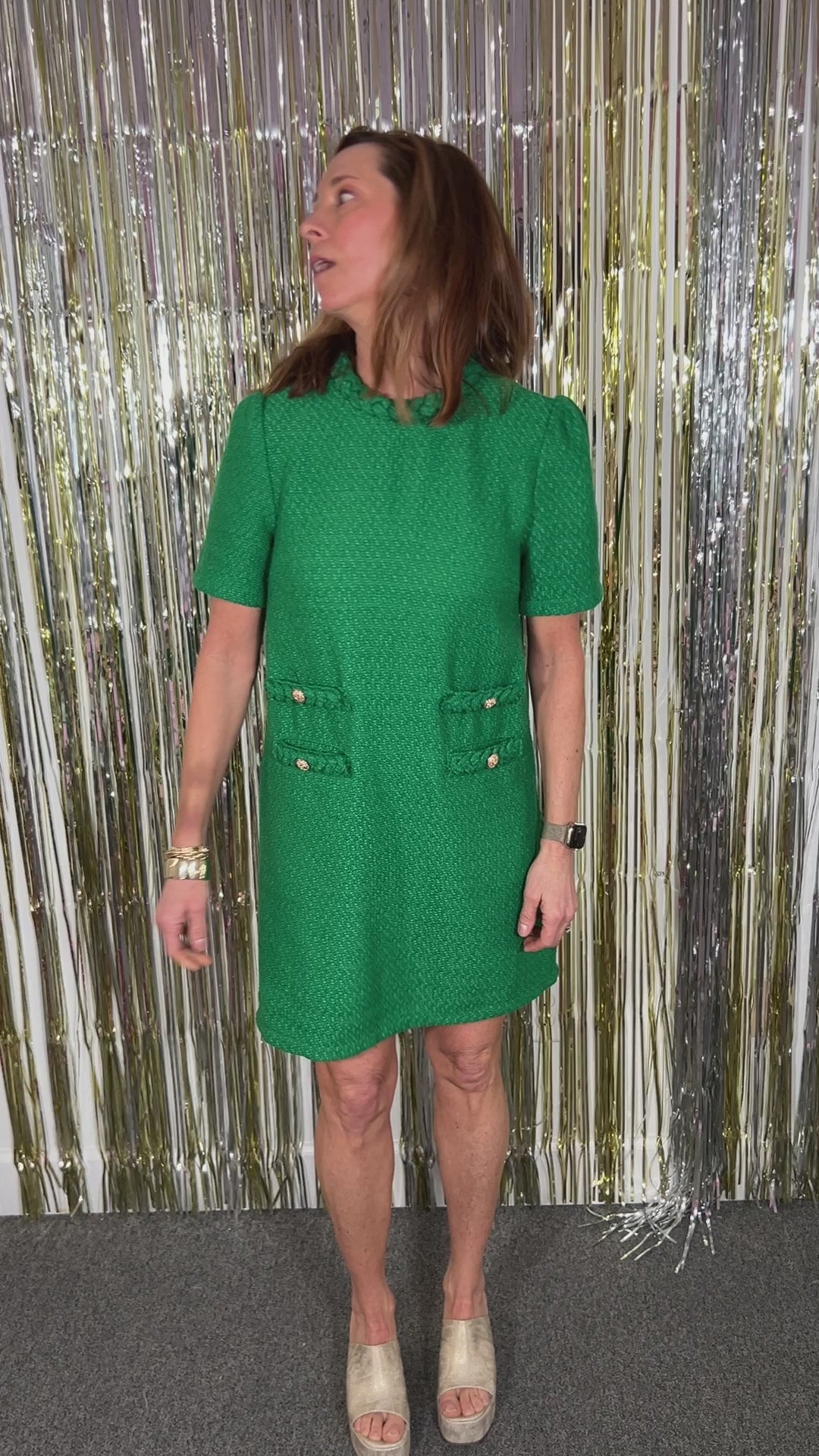 Harrington dress, green