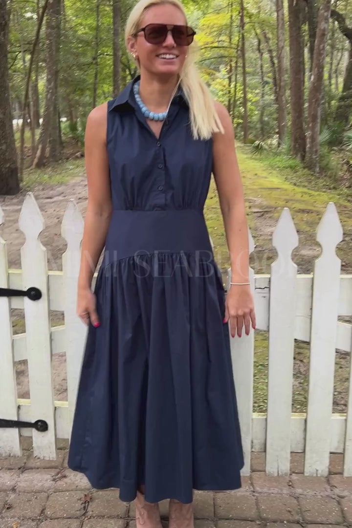 Harvest dress, navy