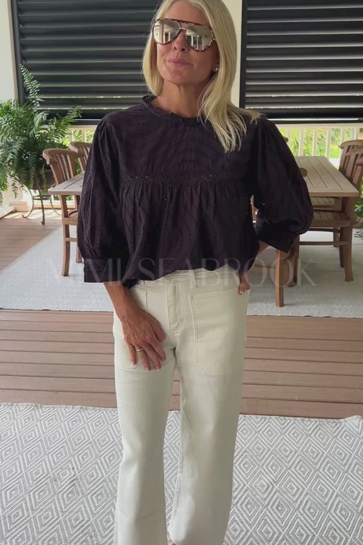 Honora top, dark plum