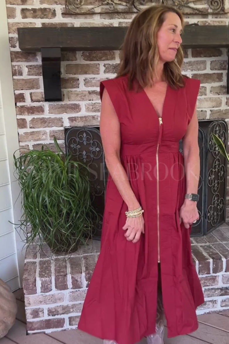 Analia dress, brick