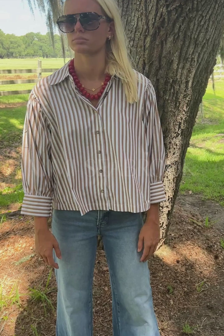 Bassett top, camel