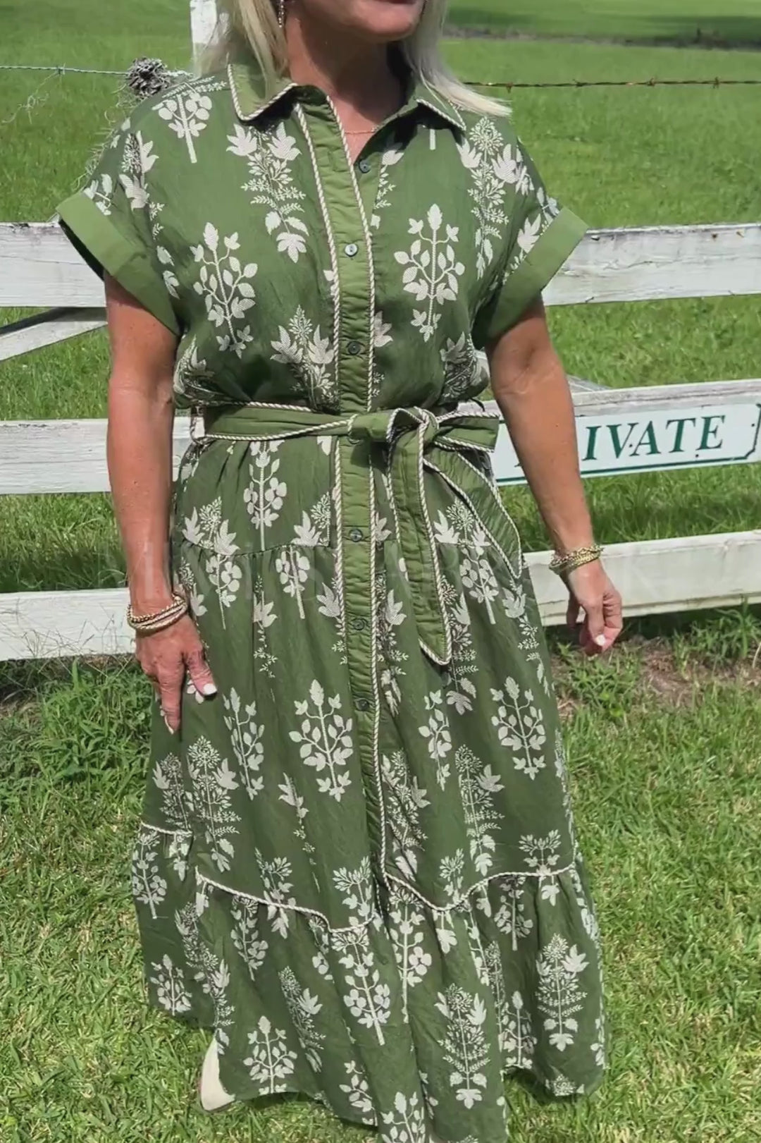 Elsa dress, olive