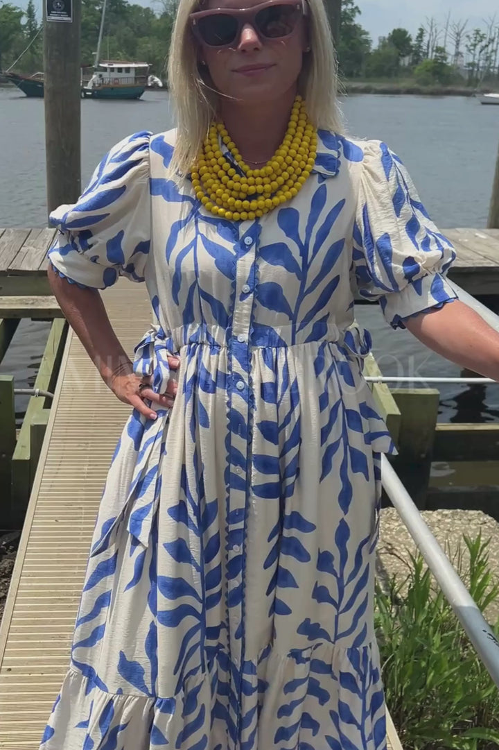 Tia dress, blue