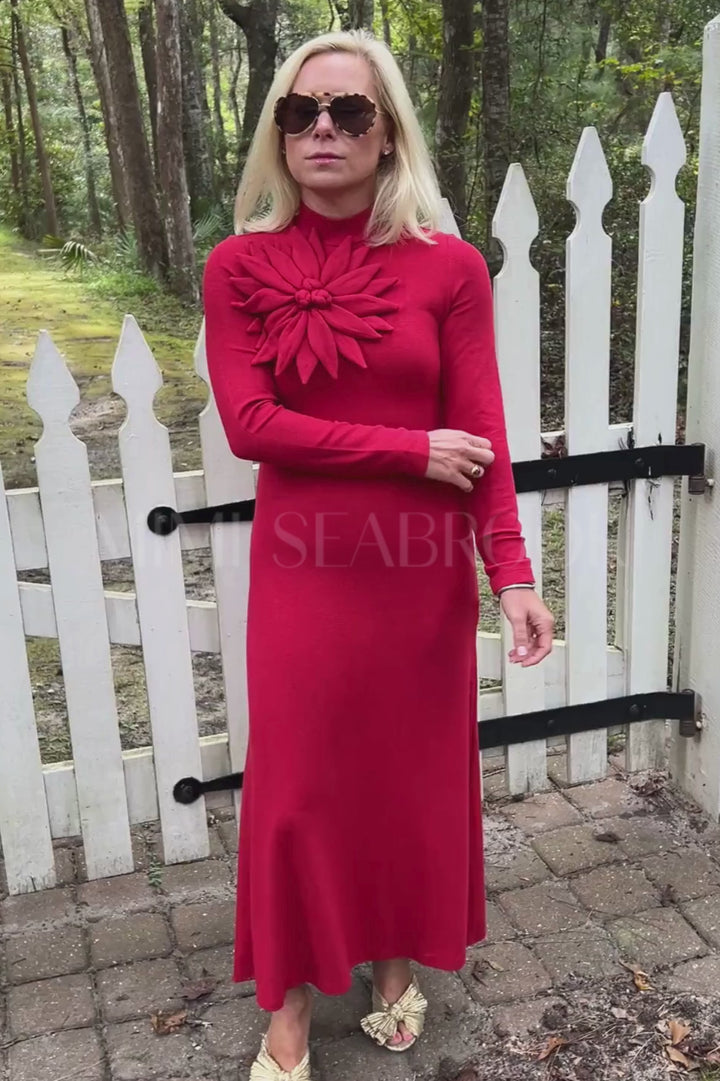 Red Flower Maxi Dress by Farm Rio