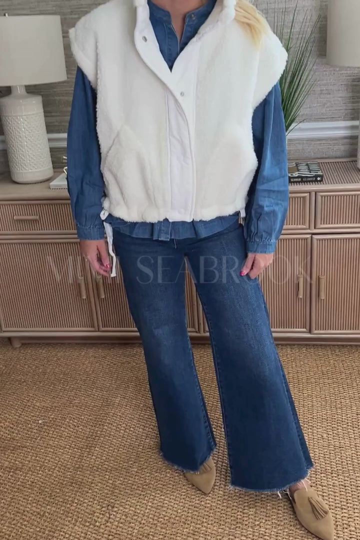 Crenshaw vest jacket, white