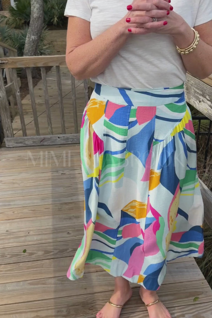 Monaco skirt, sky mix