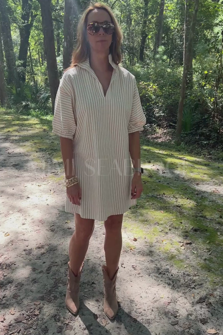 Belle dress, almond