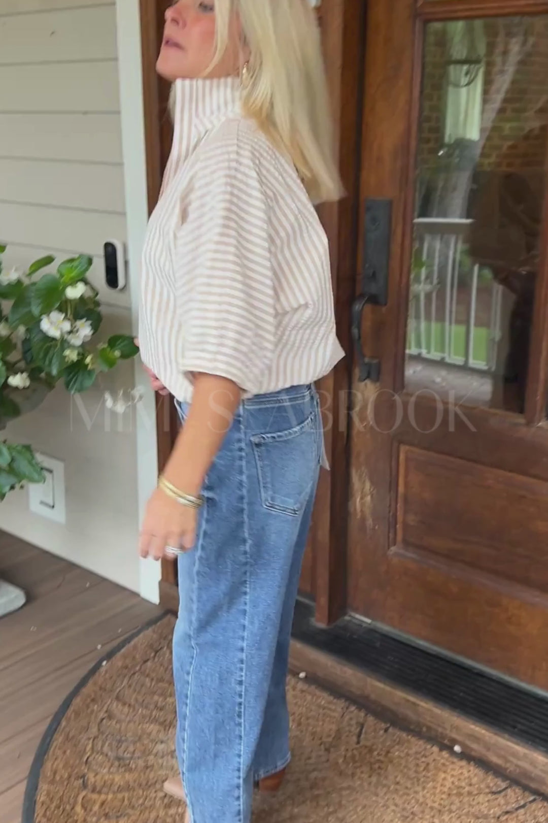 Margo top, almond