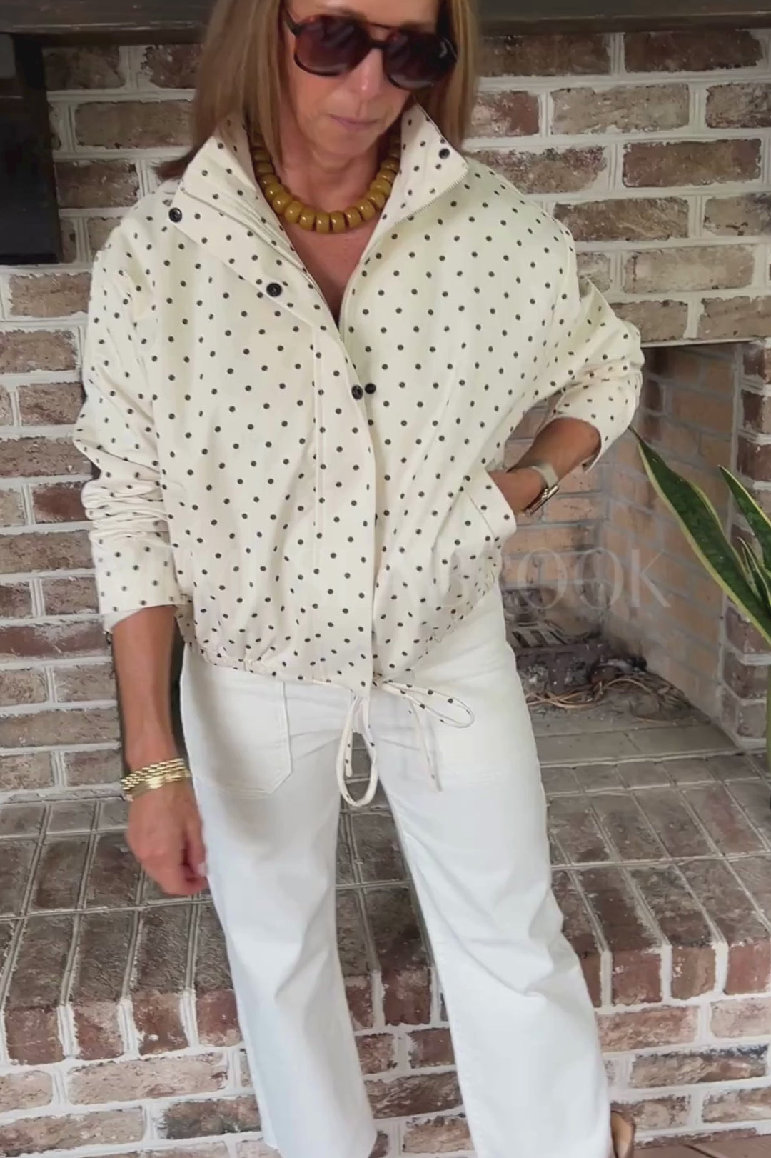 Greenley polka dot jacket