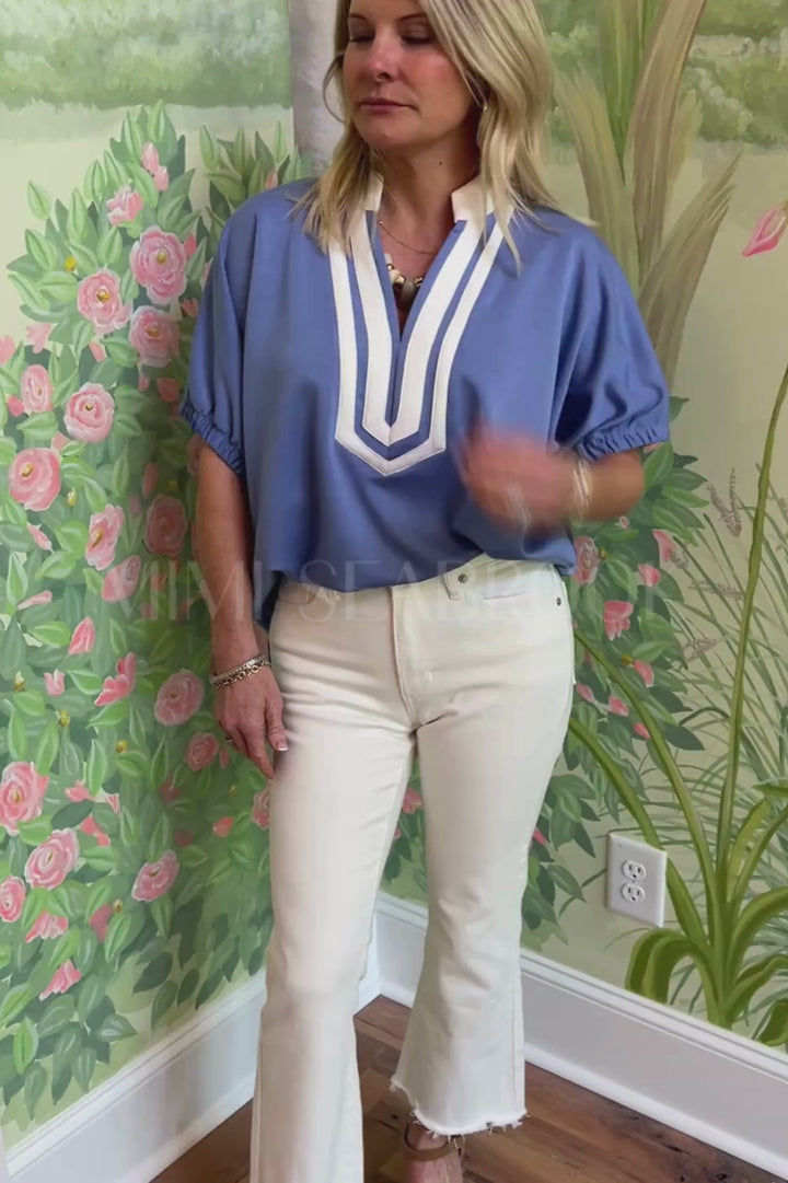 Pratt top, chambray