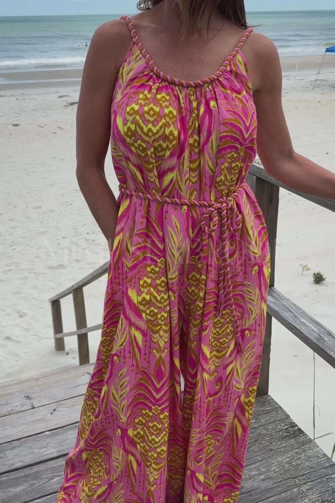 Pineapple Tapestry Pink Jumpsuit by Farm Rio – Mimi Seabrook