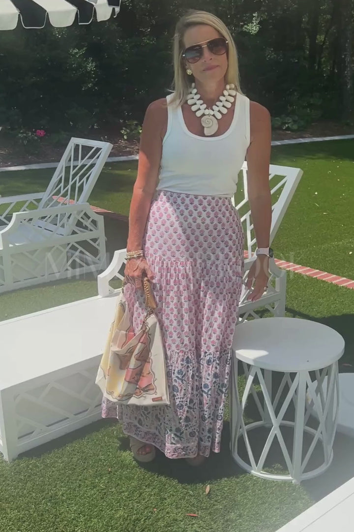 Murphy skirt, blush navy