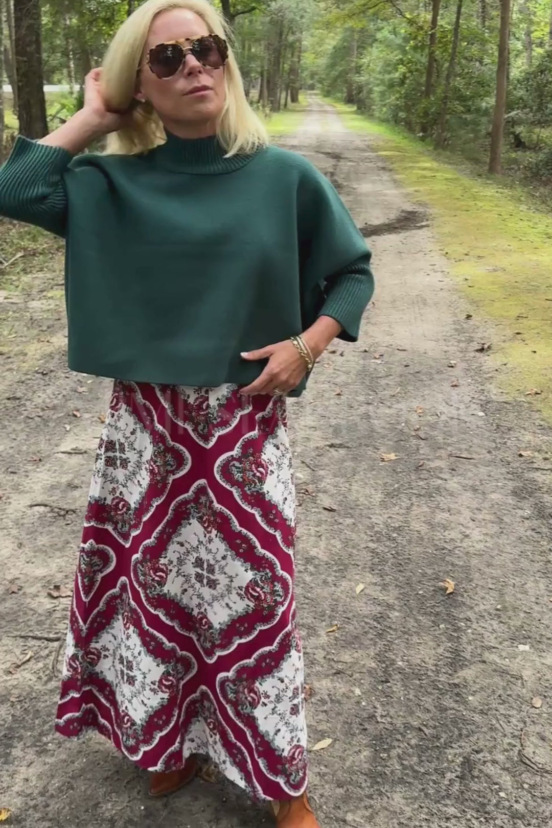 Juliet Ankle Skirt, Virelle Print by Cleobella
