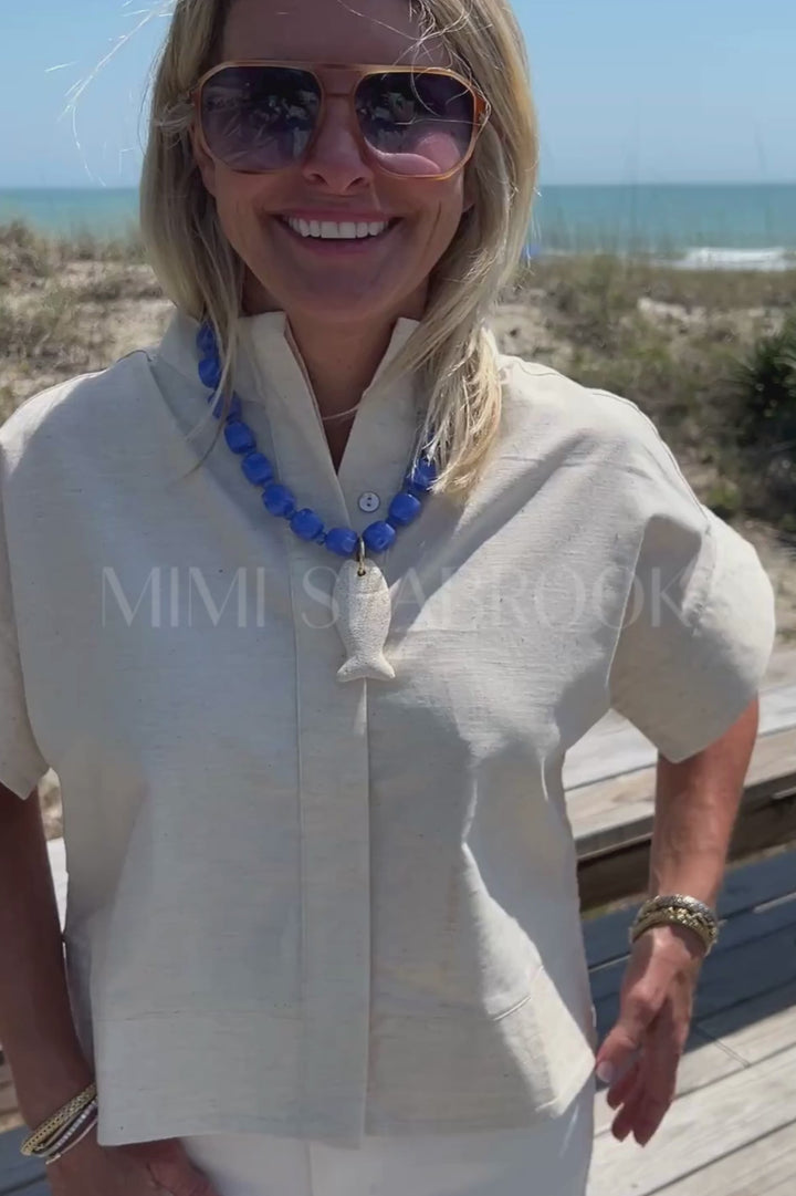 McDowell top, linen