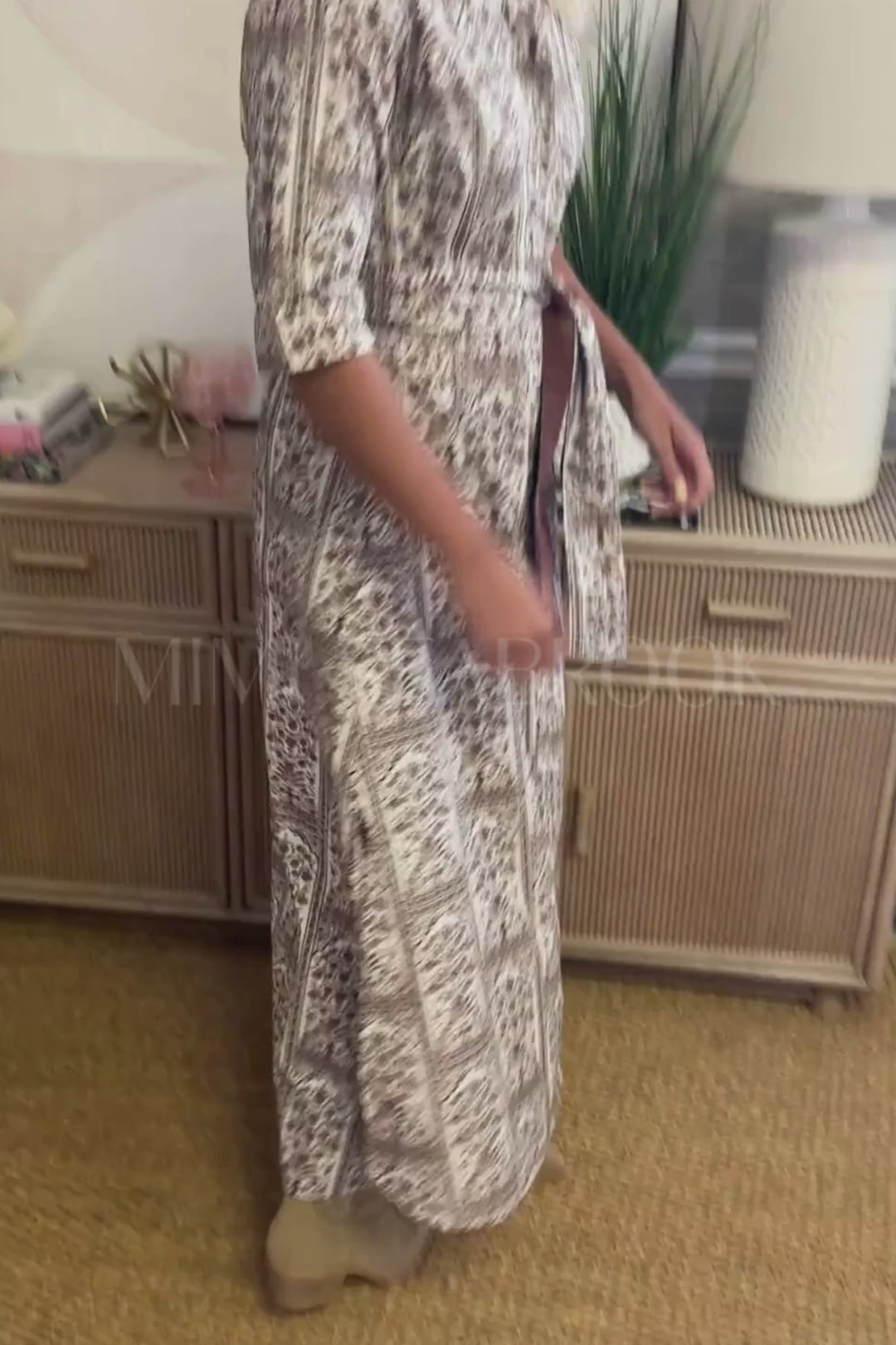 Abington dress, brown