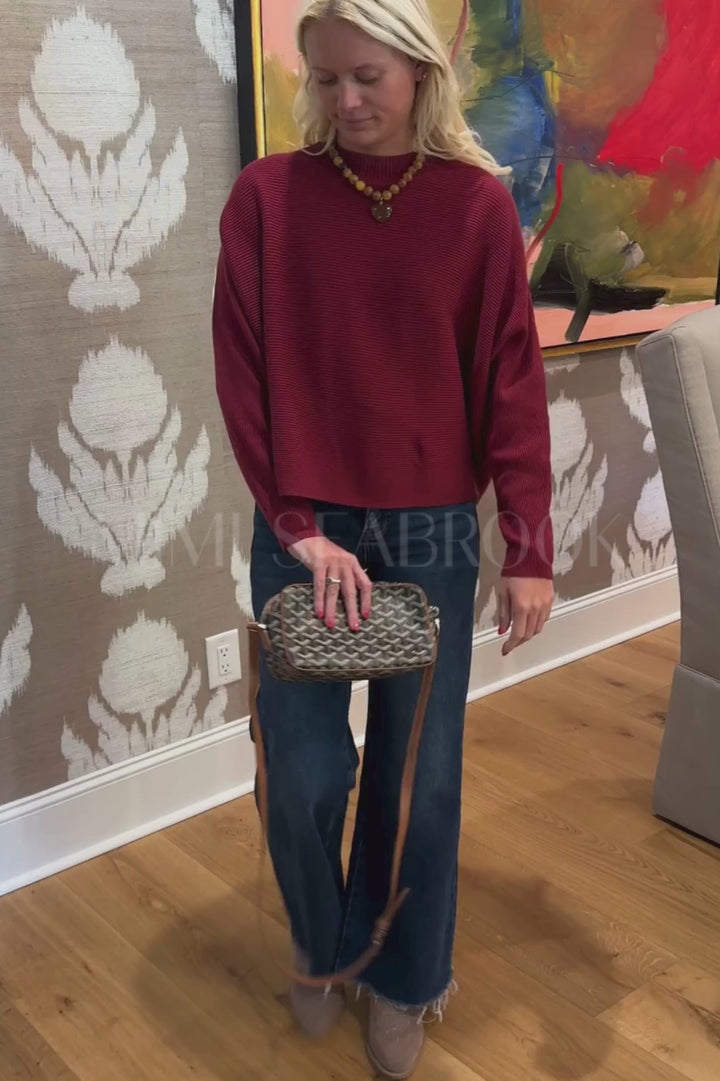 Raina sweater, garnet