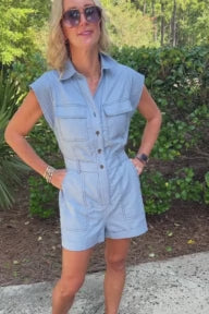 Sauter romper, blue