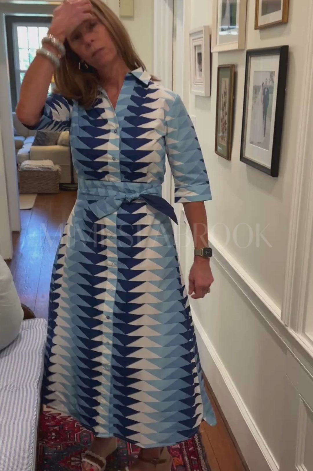 Abington dress, blue ocean