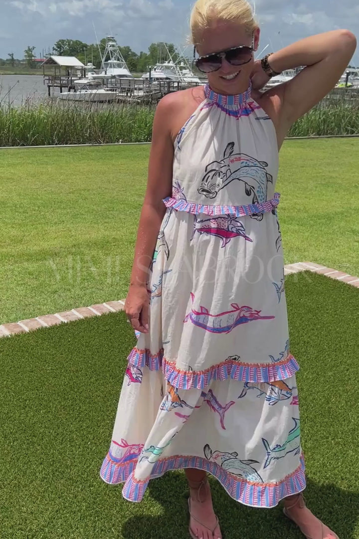 Alys Beach Dress by King + Pitt, chroma reef print (pre-order)