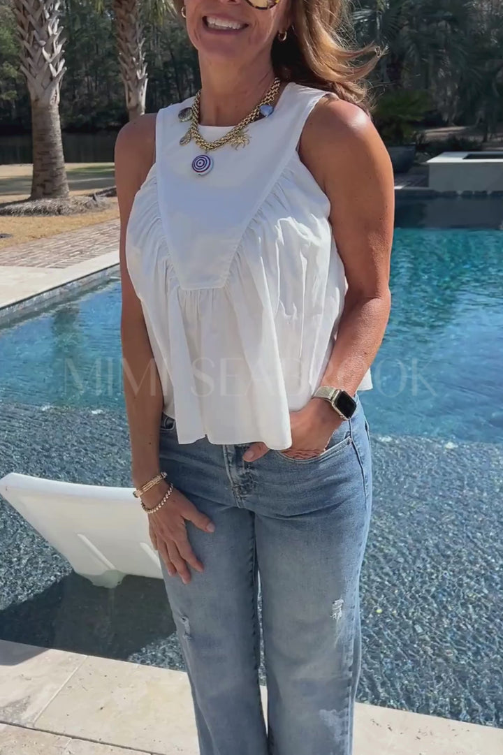 Burton top, off white