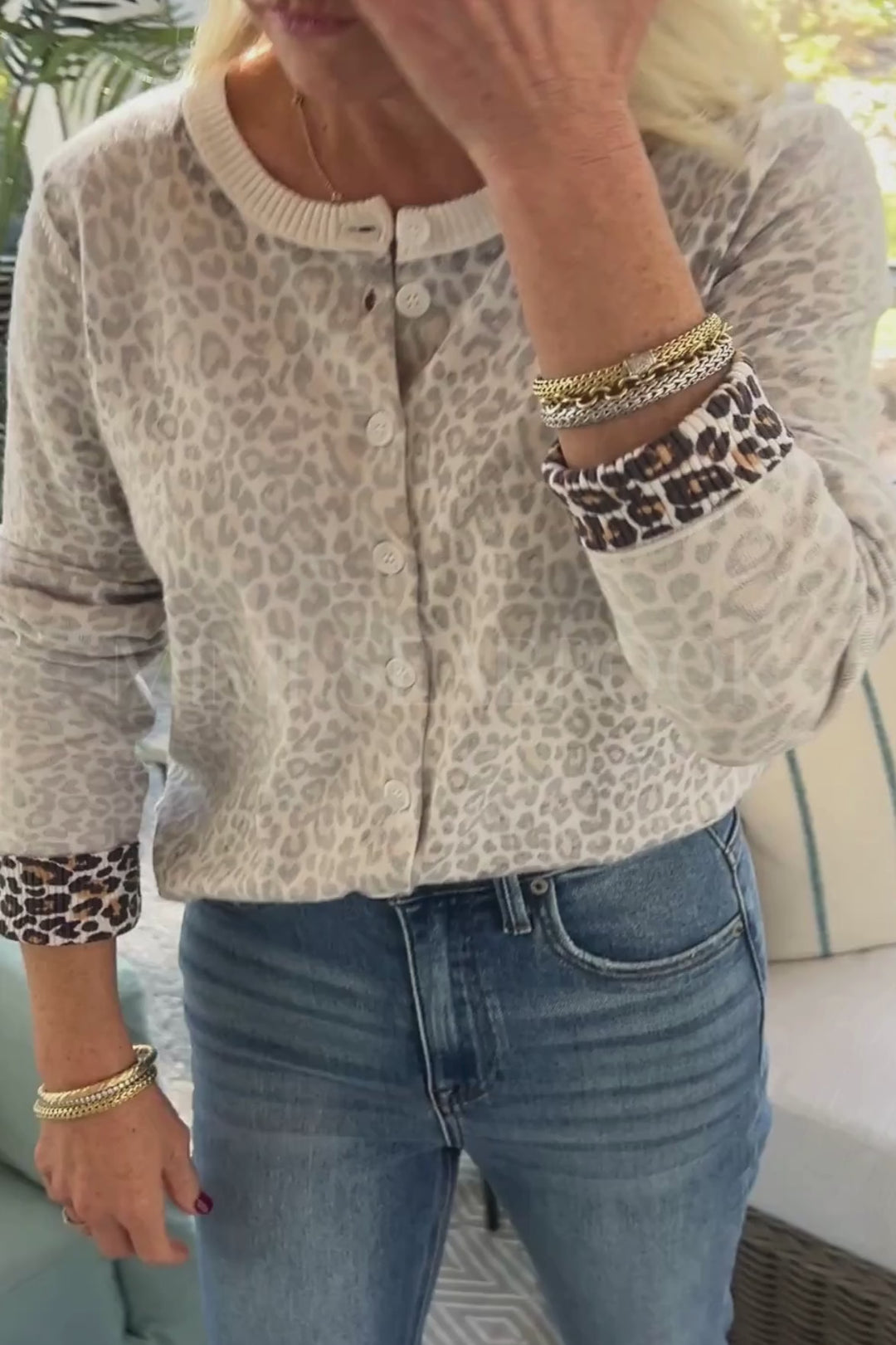 Regina cardigan sweater, cream