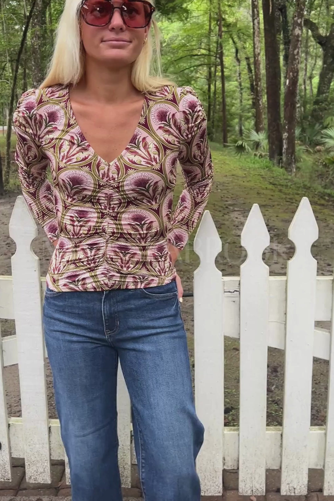Garden Medal Blouse by Farm Rio